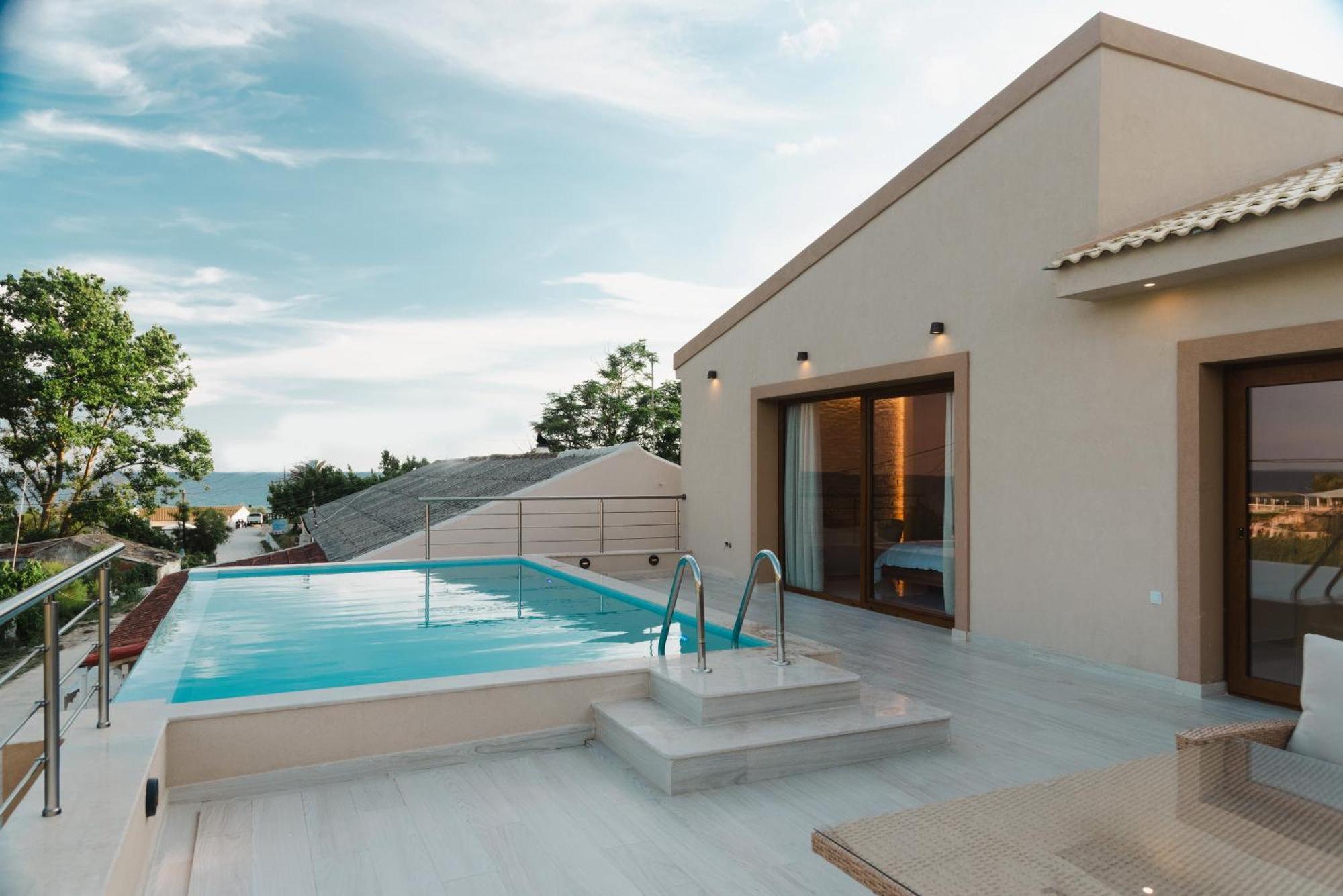 Villa Vasillis-Heated Swimming Pool With Infinity View Vitaládes Zewnętrze zdjęcie